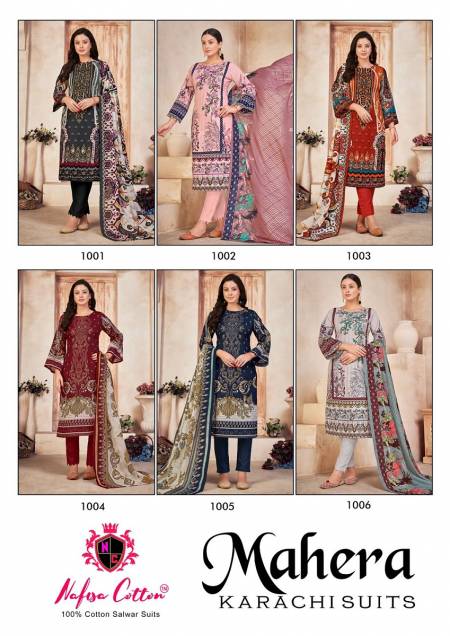 Nafisa Mahera Printed Cotton Dress Material Catalog